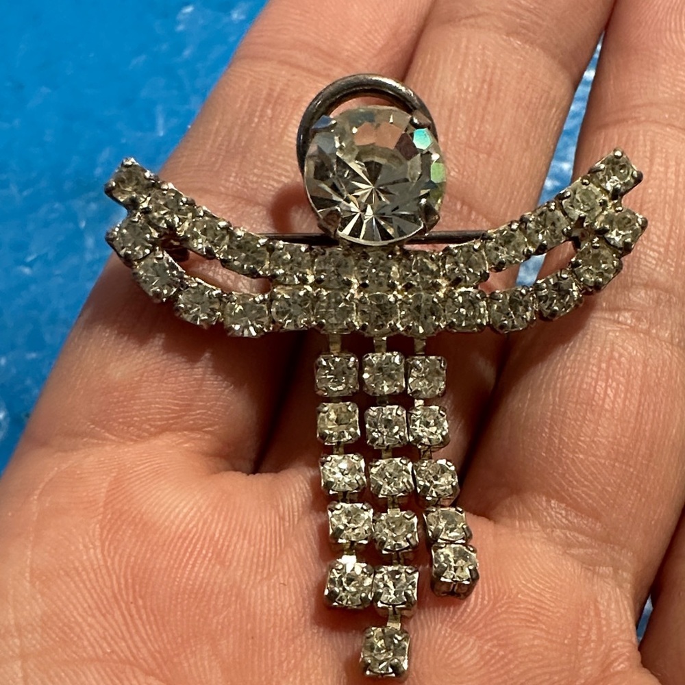 VTG EisenBerg Art Deco Crystal Brooch
